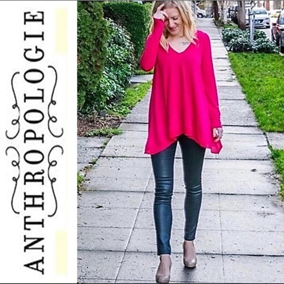 ✨Anthropologie Deletta Lokka Tunic Top Pi… - Picture 2 of 4